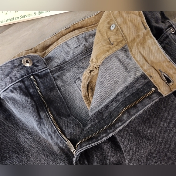 Duluth Trading faded black denim jeans 44x34 - Picture 5 of 12
